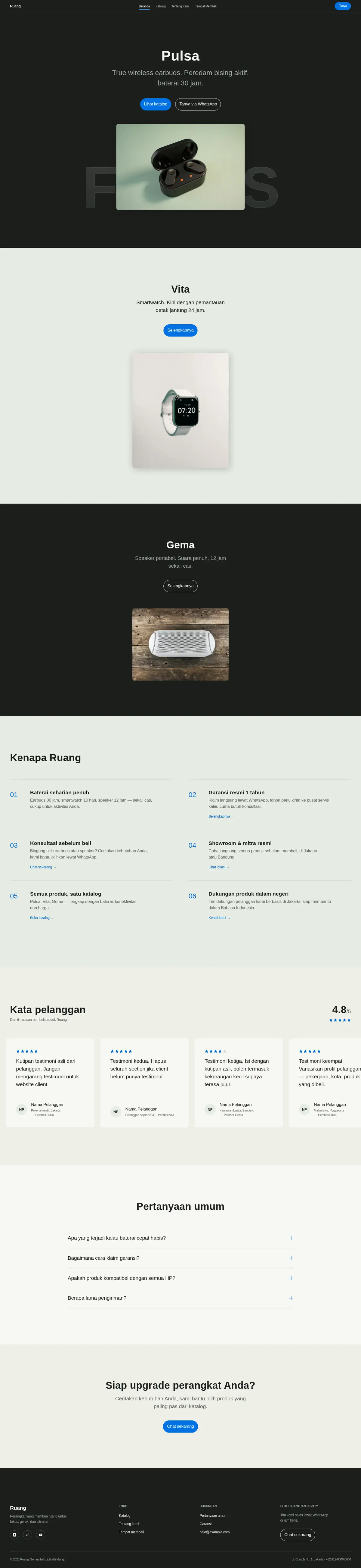 Pratinjau desain Ruang