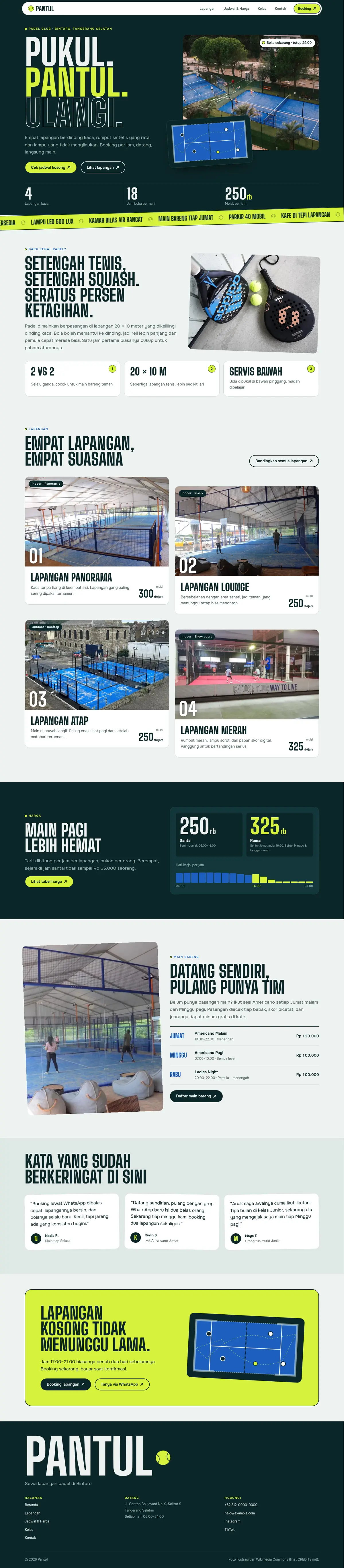 Pratinjau desain Pantul